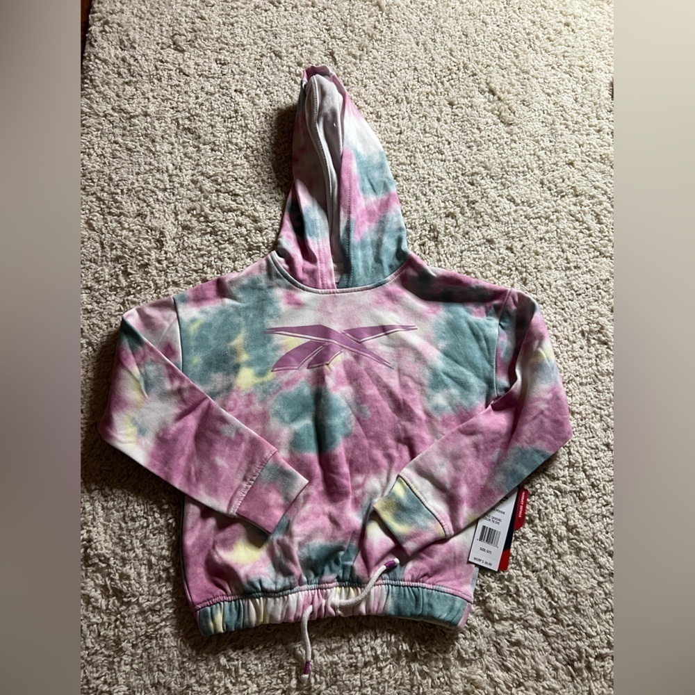 Reebok Size Small (7) Kids Tie-Dye Hoodie NWT
